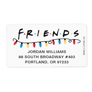 FRIENDS™   Christmas Lights Logo Label