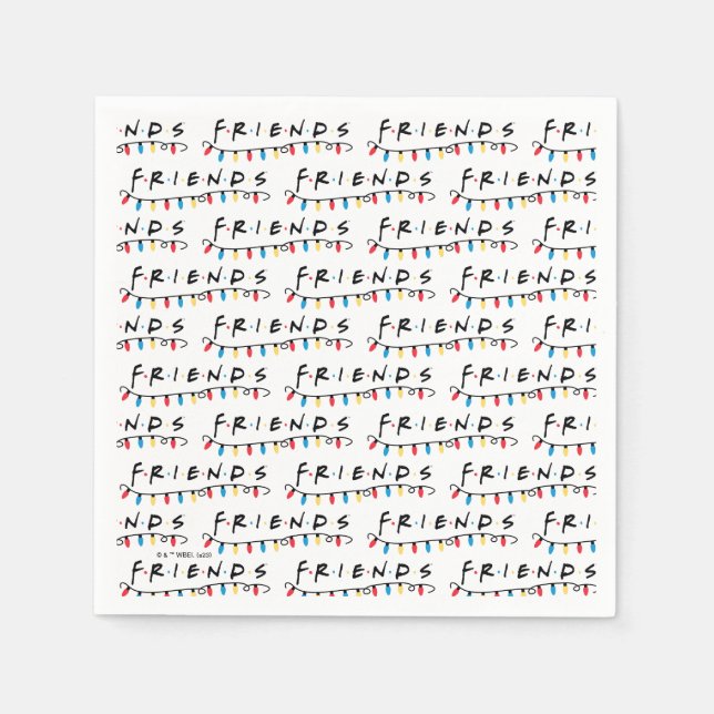 FRIENDS™ | Christmas Lights Logo Napkins (Front)