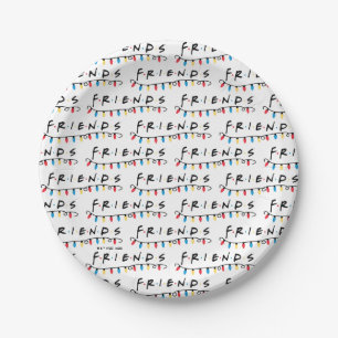 FRIENDS™   Christmas Lights Logo Paper Plates