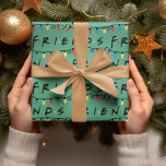 FRIENDS™ | Christmas Lights Logo Wrapping Paper<br><div class="desc">Celebrate the holiday season with the FRIENDS™ Christmas Lights Logo Design. Featuring the iconic FRIENDS™ logo adorned with colorful Christmas lights, this festive design adds charm and nostalgia to a variety of products. Perfect for fans of the beloved TV show, it’s a delightful way to bring holiday cheer to gifts,...</div>