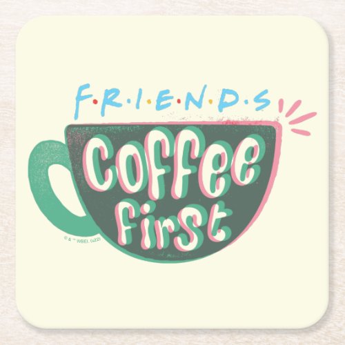 FRIENDS  Coffee First Square Paper Coaster