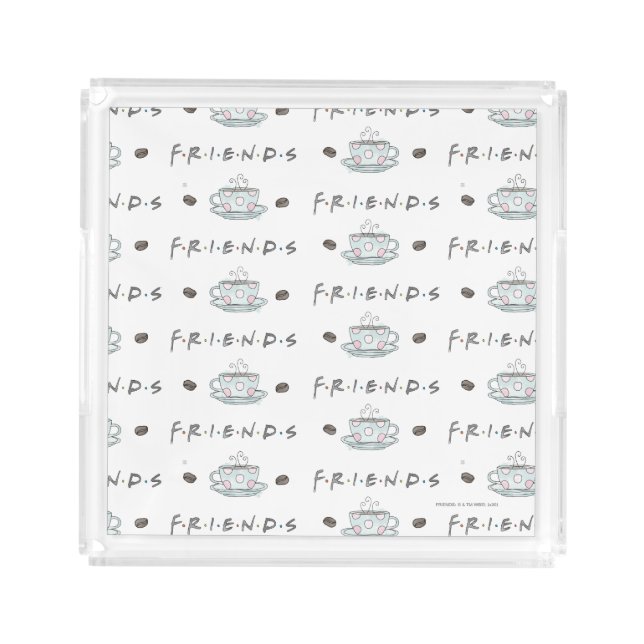 FRIENDS™ | Coffee Mug Watercolor Pattern Acrylic Tray (Front)
