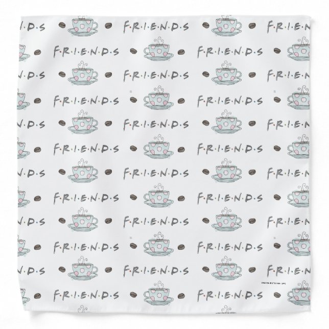 FRIENDS™ | Coffee Mug Watercolor Pattern Bandana (Front)