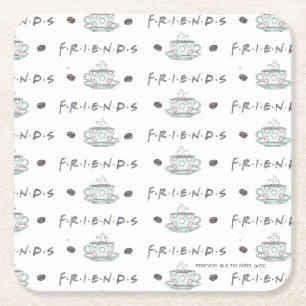 FRIENDS™ Coffee Mug Watercolor Pattern Square Paper Coaster