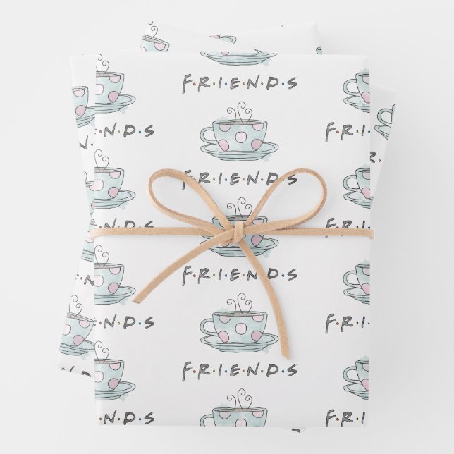 FRIENDS™ | Coffee Mug Watercolor Wrapping Paper Sheets (In situ)