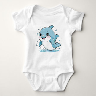 Friends Collection Cute Sea Creatures Pastel Color Baby Bodysuit
