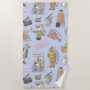 FRIENDS™ Colorful Cartoon Pattern Beach Towel