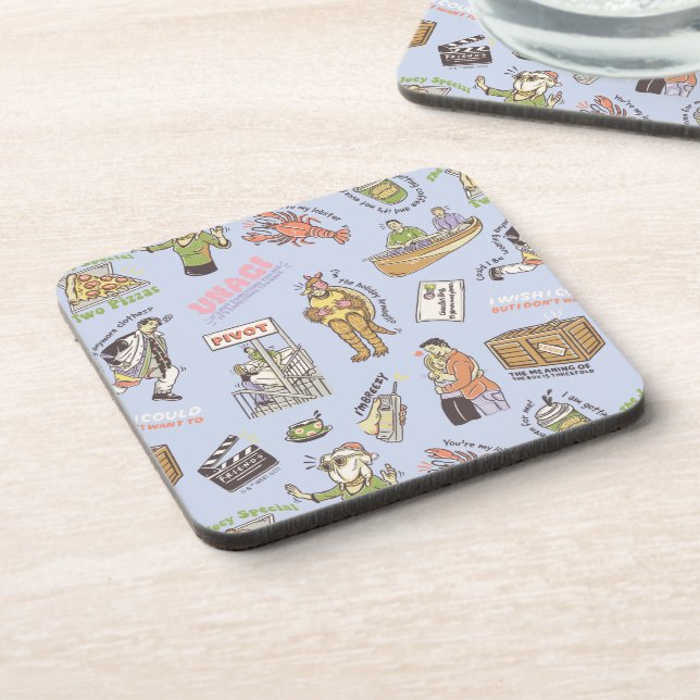 FRIENDS™ Colorful Cartoon Pattern Beverage Coaster (Left Side)