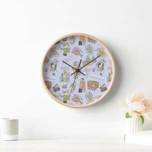 FRIENDS™ Colorful Cartoon Pattern Clock