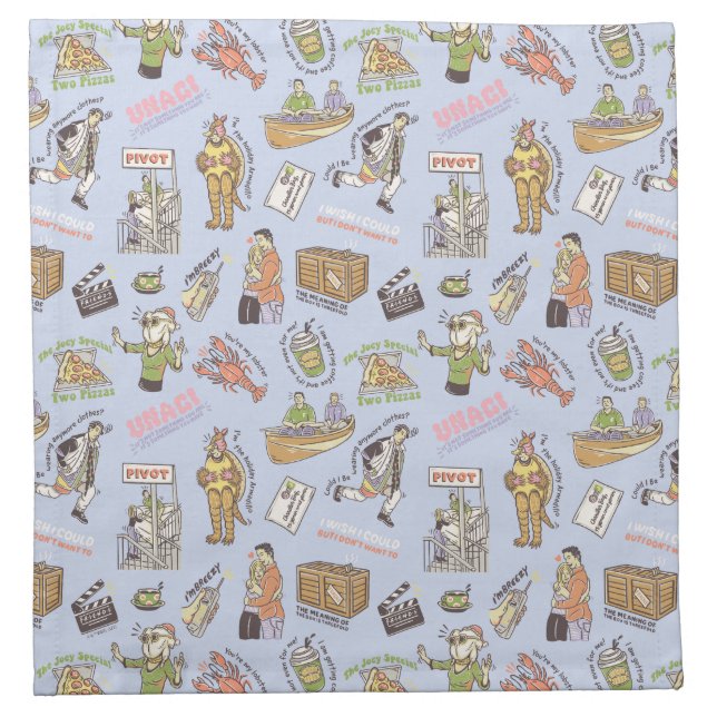 FRIENDS™ Colorful Cartoon Pattern Cloth Napkin (Front)