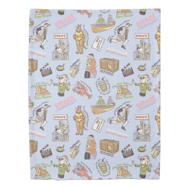 FRIENDS™ Colorful Cartoon Pattern Duvet Cover (Front)