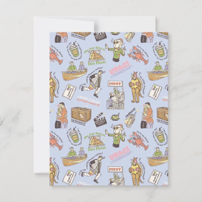 FRIENDS™ Colorful Cartoon Pattern Note Card (Front)