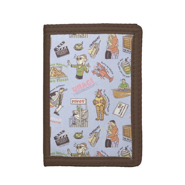 FRIENDS™ Colorful Cartoon Pattern Trifold Wallet (Front Vertical)