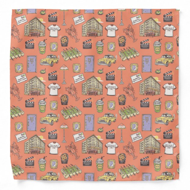 FRIENDS™ Colorful Icons Pattern Bandana (Front)