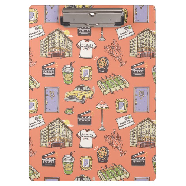 FRIENDS™ Colorful Icons Pattern Clipboard (Front)