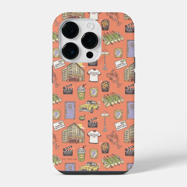 FRIENDS™ Colorful Icons Pattern Iphone Case (Back)