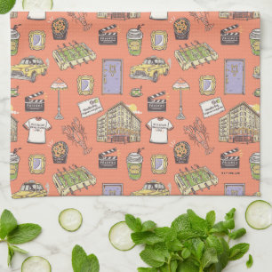 FRIENDS™ Colorful Icons Pattern Kitchen Towel