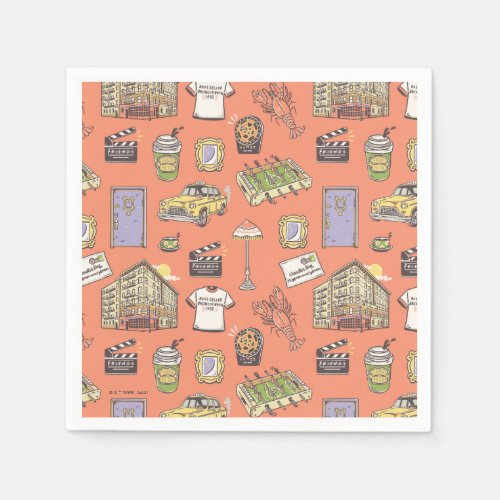 FRIENDS Colorful Icons Pattern Napkins