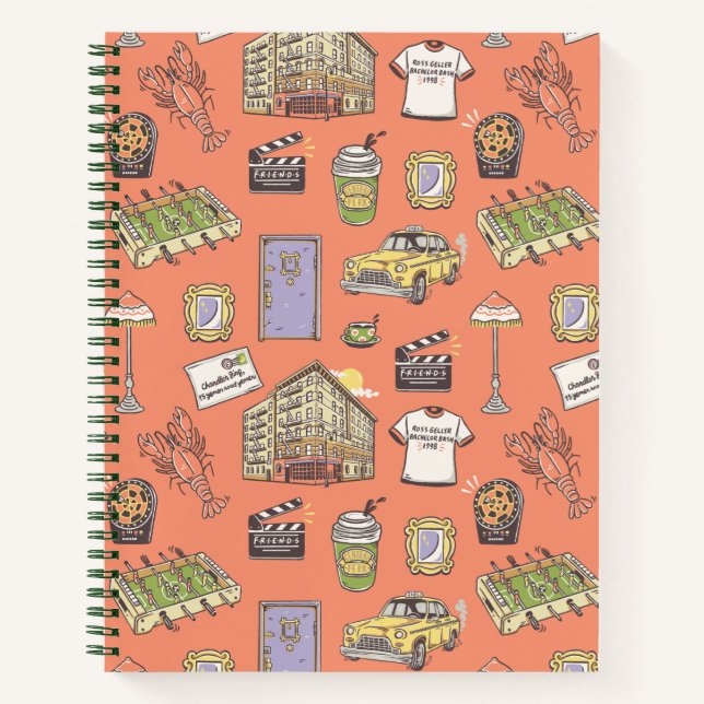 FRIENDS™ Colorful Icons Pattern Notebook (Front)
