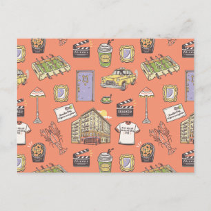 FRIENDS™ Colorful Icons Pattern Postcard
