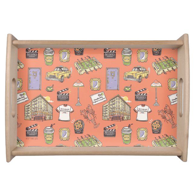 FRIENDS™ Colorful Icons Pattern Serving Tray (Front)