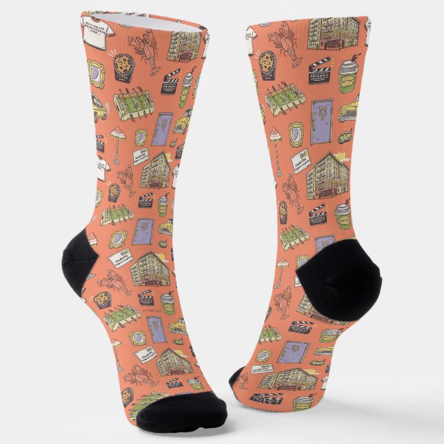 FRIENDS™ Colorful Icons Pattern Socks (Angled)
