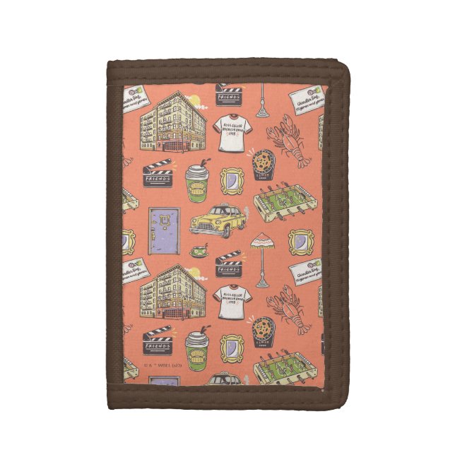 FRIENDS™ Colorful Icons Pattern Trifold Wallet (Front Vertical)