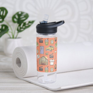 FRIENDS™ Colorful Icons Pattern Water Bottle