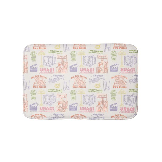 FRIENDS™ Colorful Quotes Pattern Bath Mat (Front)
