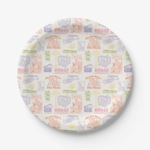 FRIENDS™ Colorful Quotes Pattern Paper Plates