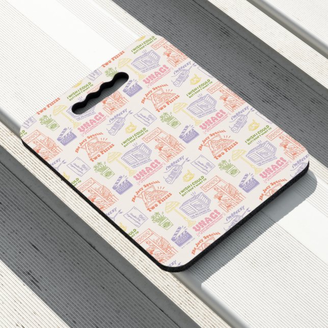 FRIENDS™ Colorful Quotes Pattern Seat Cushion (In Situ)