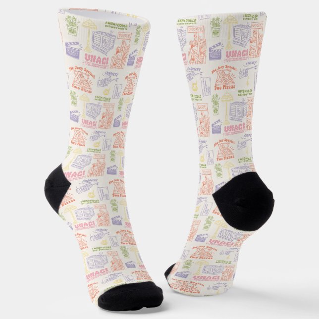 FRIENDS™ Colorful Quotes Pattern Socks (Angled)