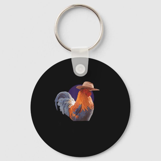 Friends Come And Go Scrappy Stays Funny Chicken Me Keychain (Front)