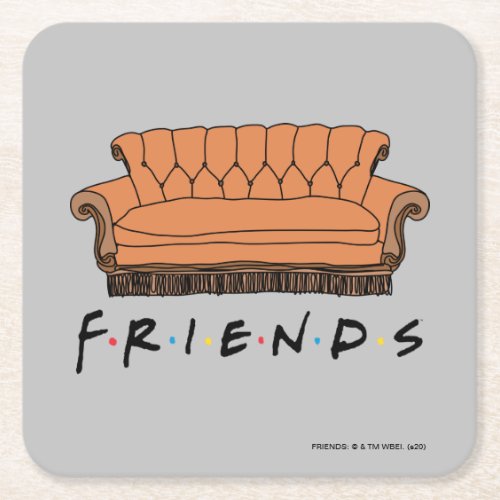 FRIENDS Couch Square Paper Coaster