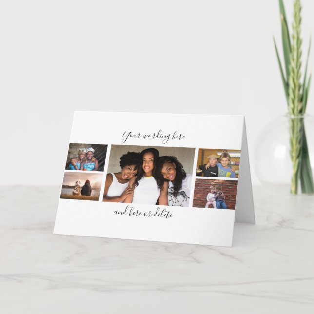 Friends custom 7 photo collage with script card (Front)