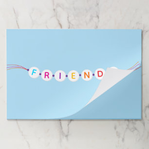 Friends cute friendship bracelet blue placemats