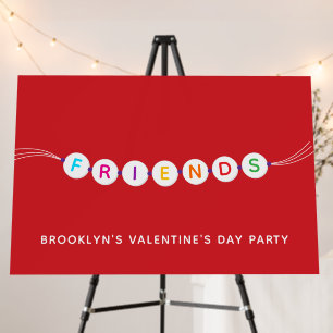 Friends cute friendship bracelet red Valentine's Foam Board