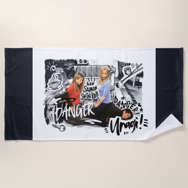 FRIENDS™ | Danger! Unagi! Beach Towel (Front)