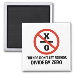 Friends Don't Divide by Zero Magnet