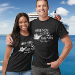 Friends Don't Let Friends Cruise Alone Ship Group T-Shirt<br><div class="desc">This design was created though digital art. You may change the style of this shirt by choosing More > under the style option. It may be personalized by clicking the customize button and changing the color, adding a name, initials or your favorite words. Contact me at colorflowcreations@gmail.com if you with...</div>