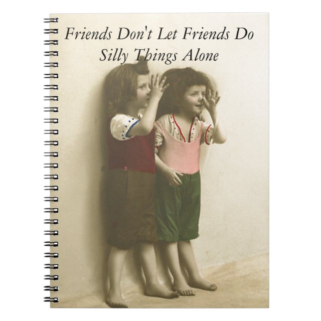 Friends Don't Let Friends Do Silly Things Alone Notebook (Front)