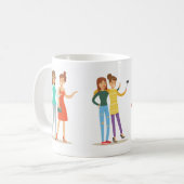 Friends Emerson Quote BFF Hearts Girls Cute Photo Coffee Mug (Front Left)