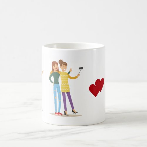 Friends Emerson Quote BFF Hearts Girls Cute Photo Coffee Mug