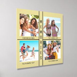 Friends Family Collage Textured Foam Peel & Stick Foam Core Photo Tile