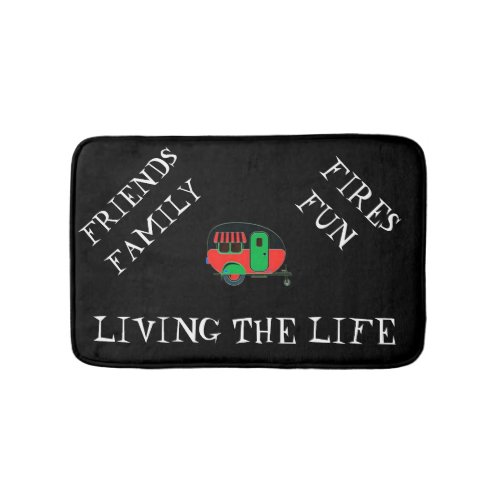 FRIENDS FAMILY FUN FIRES BATH MAT