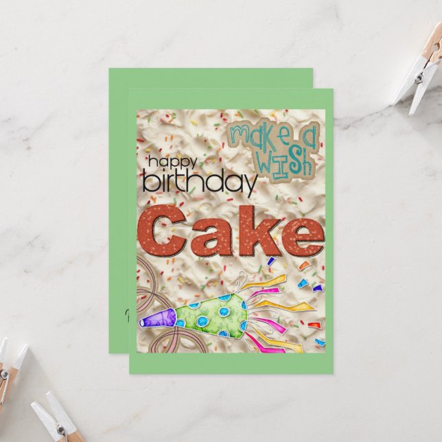 Friends Family Happy Birthday Invitation  (Front/Back In Situ)