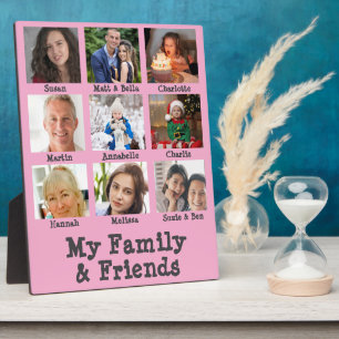 Friends & Family Name Photo Dementia 8x10 Pink Plaque