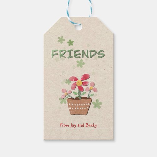 Friends Flowers Gift Tags
