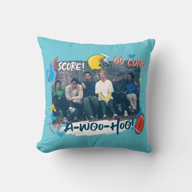 FRIENDS™ | Football Game Throw Pillow (Front)