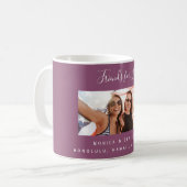 Friends for life photo names purple coffee mug (Front Left)
